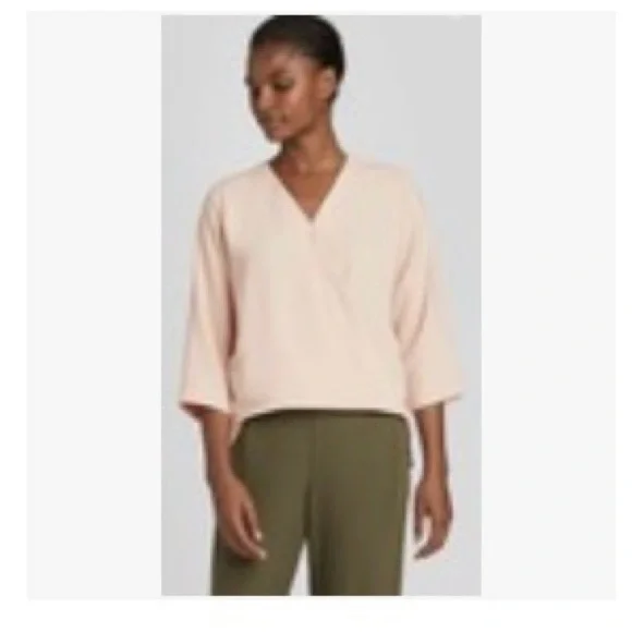 Prologue Pale Peach Surplice V-Neck Top - Picture 1 of 4